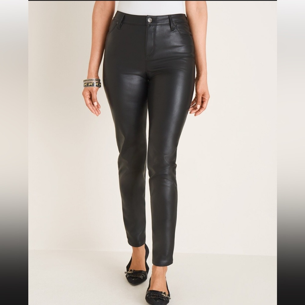 VEGAN LEATHER SLIM PANT